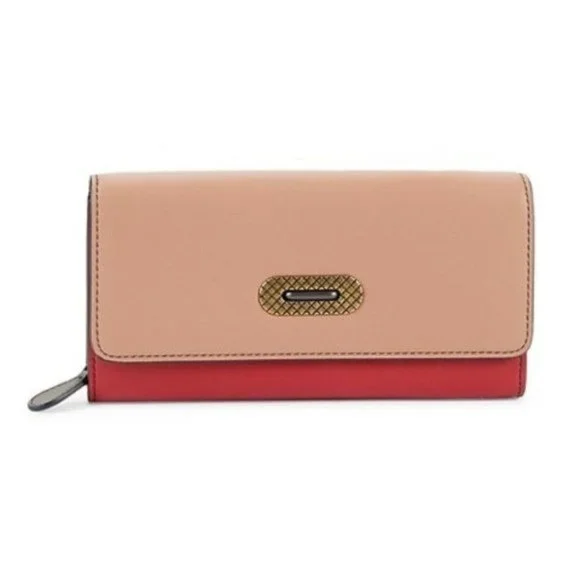 Bottega Veneta Rose Colorblock Continental Wallet - Picture 1 of 10